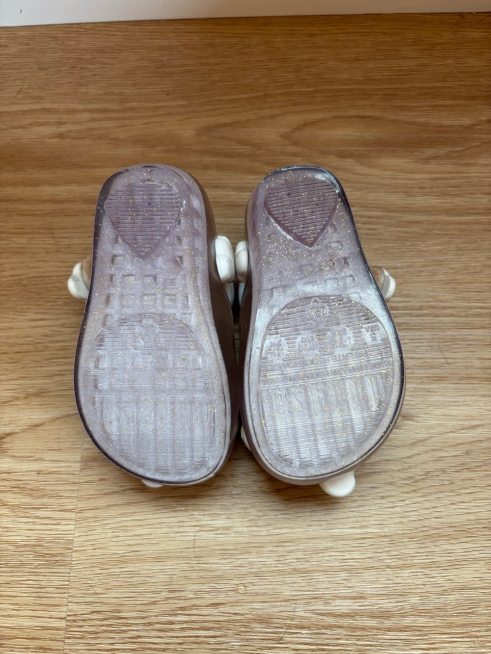 Mini Melissa Girls Metallic Gold Unicorn Mary Jane Shoes - Picture 4 of 4